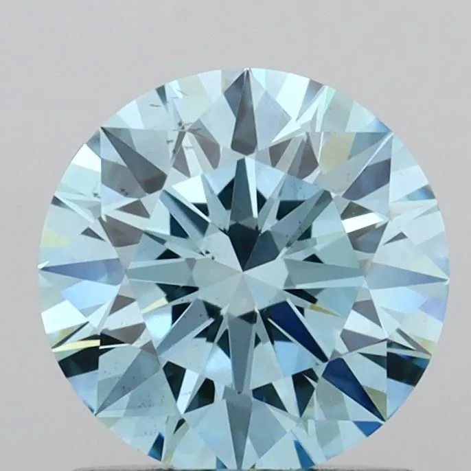 1.03ct ROUND Fancy Vivid Blue VS2 Coloured Lab diamond