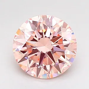 1.19ct ROUND Fancy Pink VS1 Coloured Lab diamond