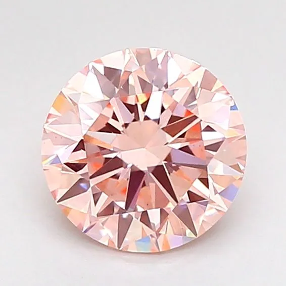 1.19ct ROUND Fancy Pink VS1 Coloured Lab diamond