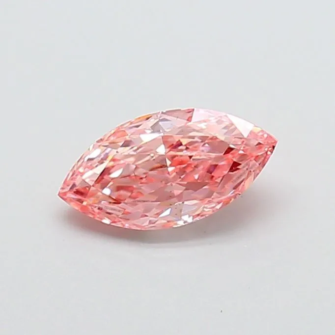 0.90ct MARQUISE Fancy Vivid Pink VS1 Coloured Lab diamond