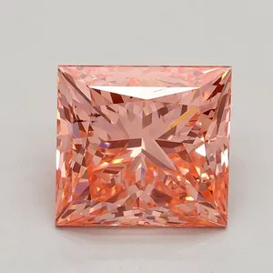 2ct PRINCESS Fancy Intense Pink SI2 Coloured Lab diamond