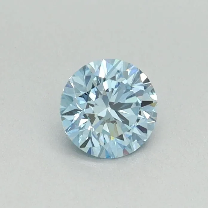0.34ct ROUND Fancy Vivid Blue VS1 Coloured Lab diamond