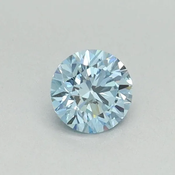 0.34ct ROUND Fancy Vivid Blue VS1 Coloured Lab diamond
