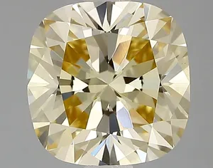 1.26ct CUSHION Fancy Light Yellow VVS2 Coloured Lab diamond