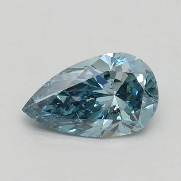 0.5ct PEAR Fancy Intense Blue VS2 Coloured Lab diamond