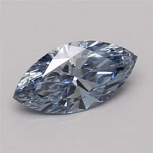 0.66ct MARQUISE Fancy Vivid Blue VVS1 Coloured Lab diamond