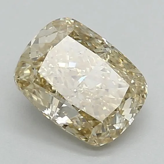 1.01ct CUSHION Fancy Light Yellow SI1 Coloured Lab diamond