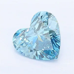 1.03ct HEART Fancy Vivid Blue VS2 Coloured Lab diamond