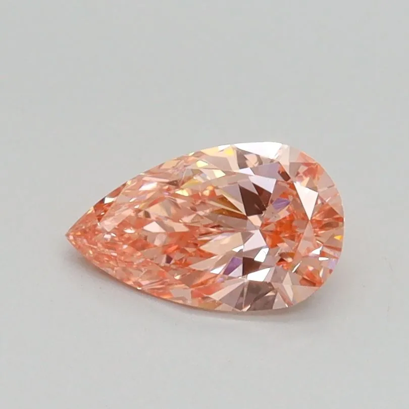 0.54ct PEAR Fancy Intense Pink SI1 Coloured Lab diamond