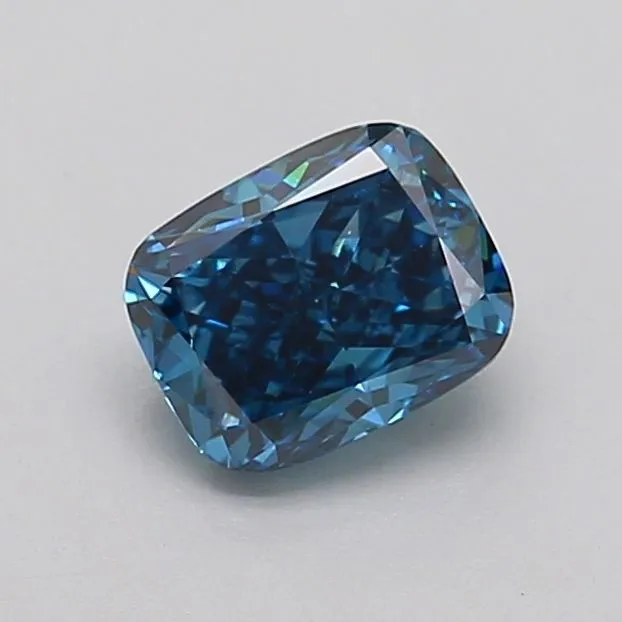 0.86ct CUSHION Fancy Vivid Blue VS1 Coloured Lab diamond