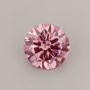 0.42ct ROUND Fancy Vivid Pink VS2 Coloured Lab diamond