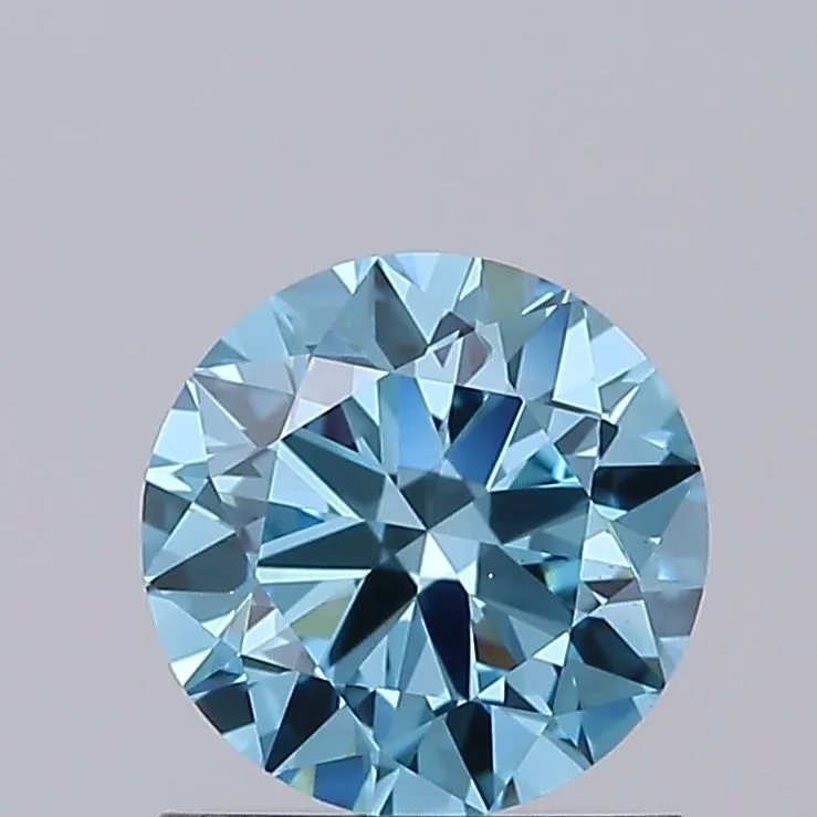 1.03ct ROUND Fancy Vivid Blue VS1 Coloured Lab diamond