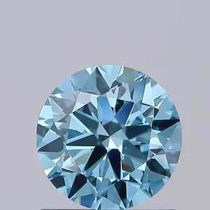1.03ct ROUND Fancy Vivid Blue VS1 Coloured Lab diamond