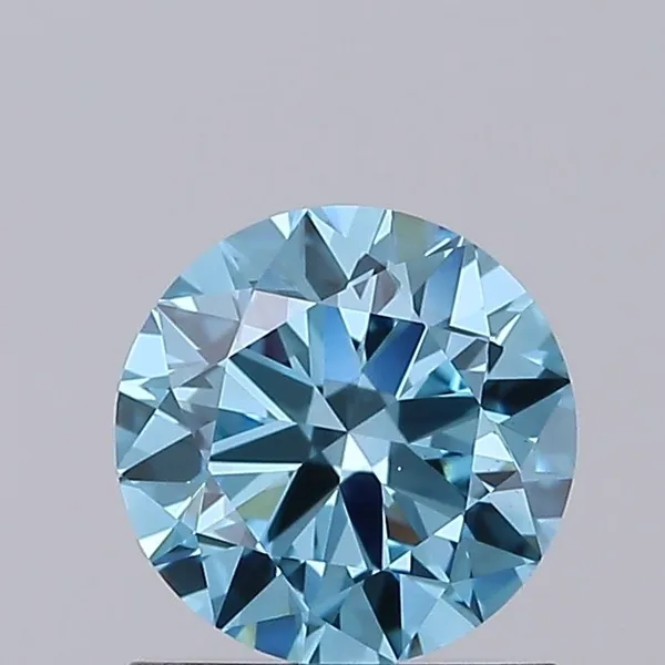 1.03ct ROUND Fancy Vivid Blue VS1 Coloured Lab diamond