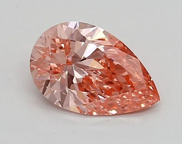0.7ct PEAR Fancy Vivid Pink VVS2 Coloured Lab diamond
