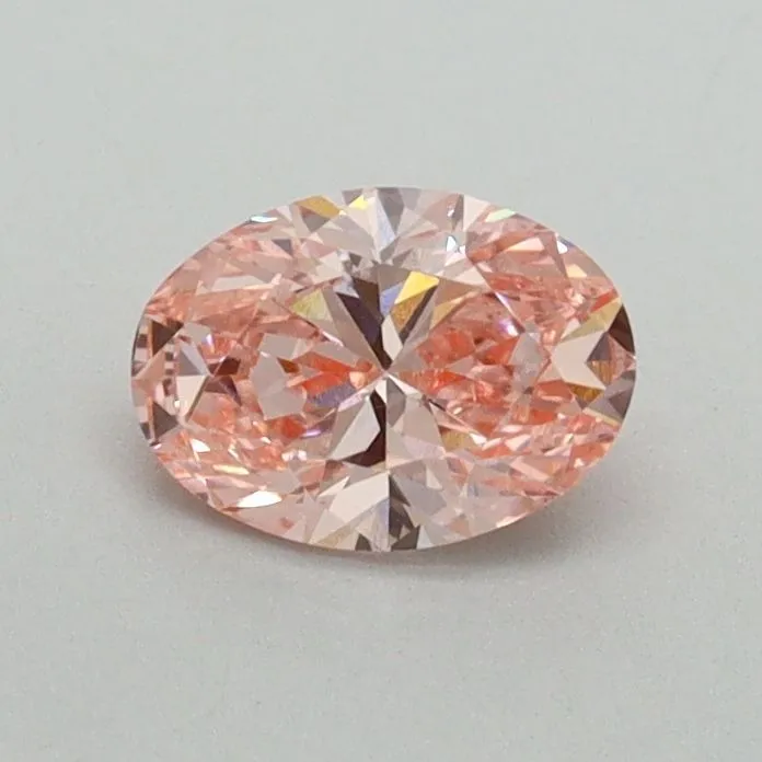 0.50ct OVAL Fancy Vivid Pink VS2 Coloured Lab diamond