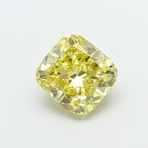 1.05ct CUSHION Fancy Yellow VS2 Coloured Lab diamond