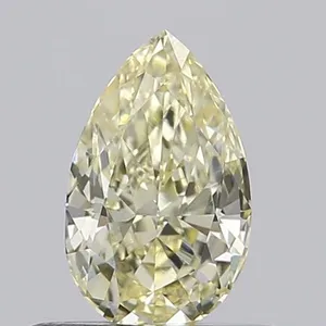 0.51ct PEAR Fancy Light Yellow VVS2 Coloured Lab diamond