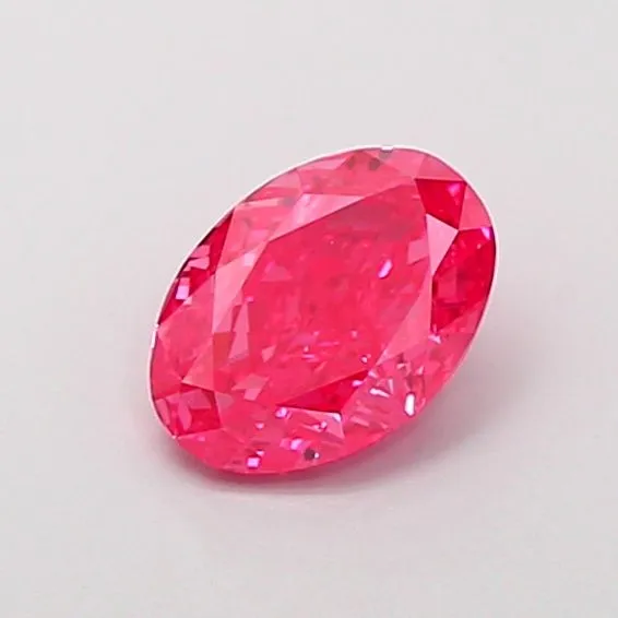 1.02ct OVAL Fancy Vivid Pink SI1 Coloured Lab diamond