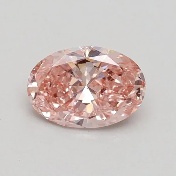 0.5ct OVAL Fancy Pink SI1 Coloured Lab diamond
