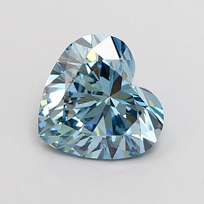 1.26ct HEART Fancy Vivid Blue VS1 Coloured Lab diamond