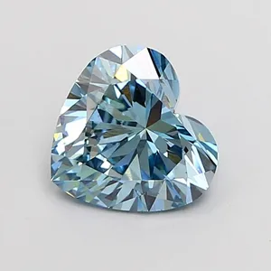 1.26ct HEART Fancy Vivid Blue VS1 Coloured Lab diamond