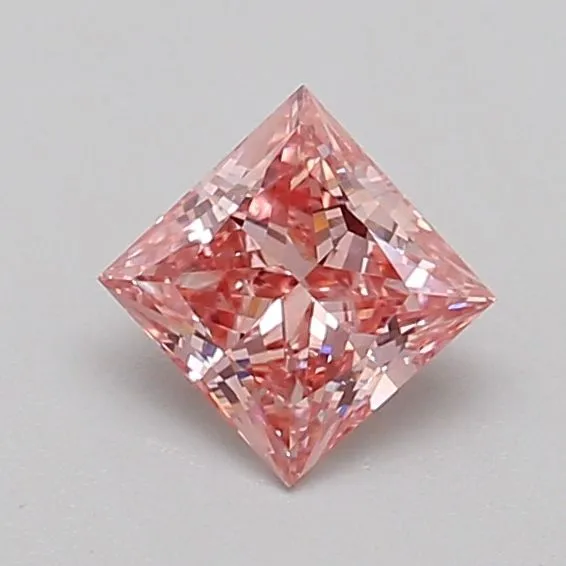 0.6ct PRINCESS Fancy Intense Pink VS2 Coloured Lab diamond