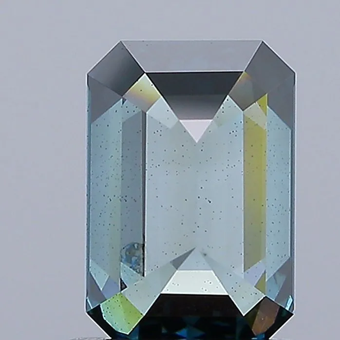 1.54ct EMERALD Fancy Deep Greenish Blue SI1 Coloured Lab diamond
