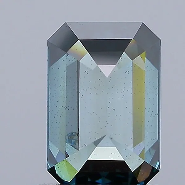 1.54ct EMERALD Fancy Deep Greenish Blue SI1 Coloured Lab diamond
