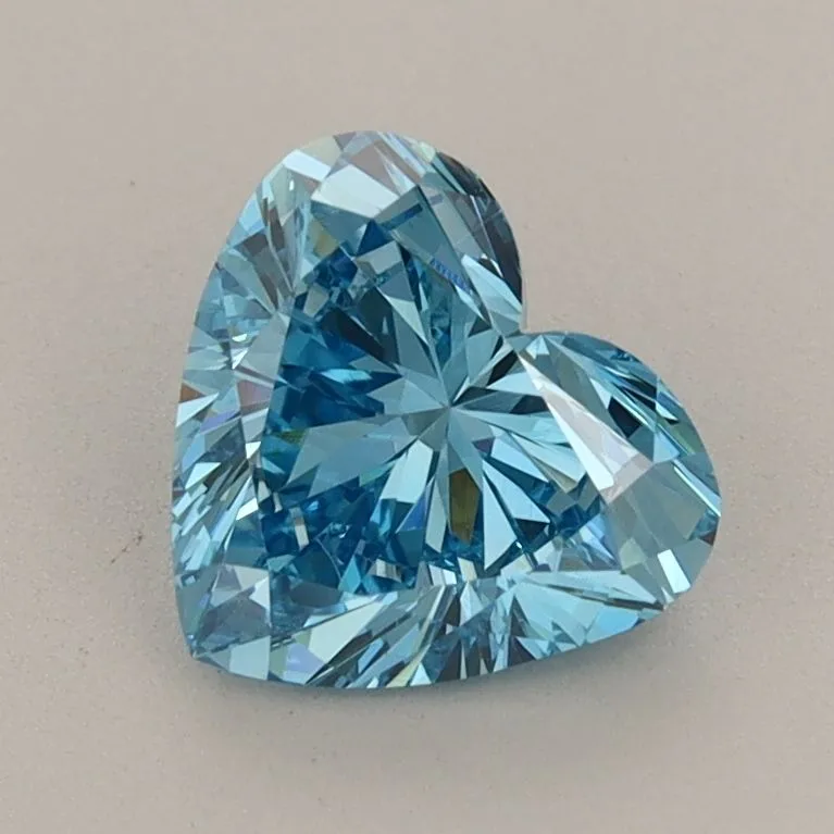 1.20ct HEART Fancy Vivid Blue VS1 Coloured Lab diamond