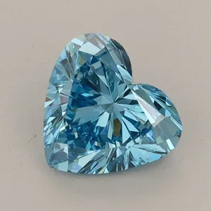 1.2ct HEART Fancy Vivid Blue VS1 Coloured Lab diamond