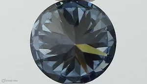 0.43ct ROUND Fancy Vivid Blue VS2 Coloured Lab diamond