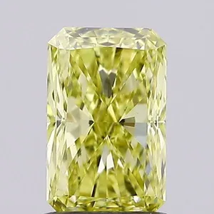 1.01ct RADIANT Fancy Intense Yellow VS1 Coloured Lab diamond