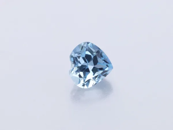 0.22ct Blue Aquamarine, Heart Shape cut gemstone