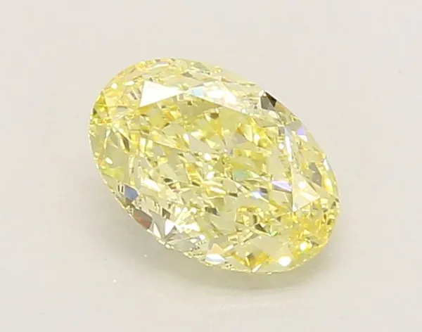 1.05ct OVAL Fancy Yellow VVS2 Coloured Lab diamond