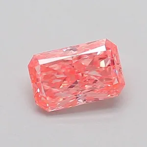 0.51ct RADIANT Fancy Vivid Pink VS2 Coloured Lab diamond