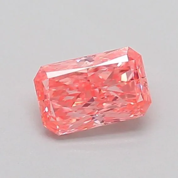 0.51ct RADIANT Fancy Vivid Pink VS2 Coloured Lab diamond