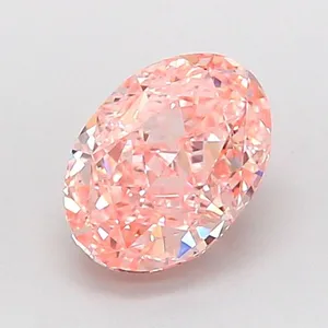 1.01ct OVAL Fancy Intense Pink VVS2 Coloured Lab diamond