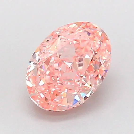 1.01ct OVAL Fancy Intense Pink VVS2 Coloured Lab diamond