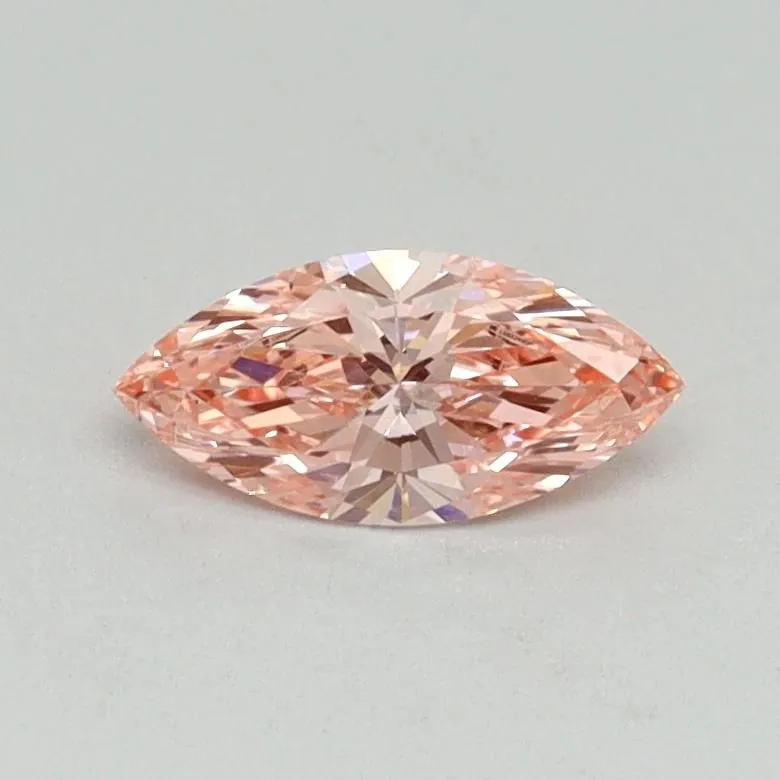 0.35ct MARQUISE Fancy Vivid Pink VS2 Coloured Lab diamond