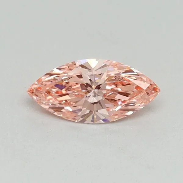 0.35ct MARQUISE Fancy Vivid Pink VS2 Coloured Lab diamond