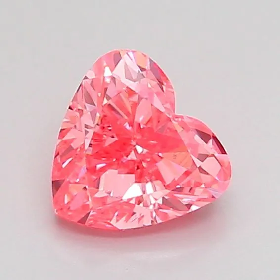 1.00ct HEART Fancy Vivid Pink VVS2 Coloured Lab diamond