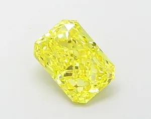 1.05ct RADIANT Fancy Vivid Yellow VVS1 Coloured Lab diamond