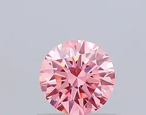 0.51ct ROUND Fancy Vivid Pink VVS2 Coloured Lab diamond