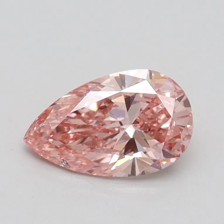 0.70ct PEAR Fancy Intense Pink SI1 Coloured Lab diamond