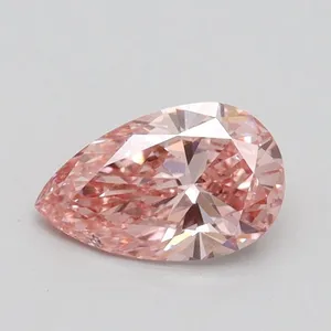 0.7ct PEAR Fancy Intense Pink SI1 Coloured Lab diamond
