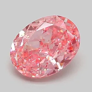 1.14ct OVAL Fancy Vivid Pink VS1 Coloured Lab diamond