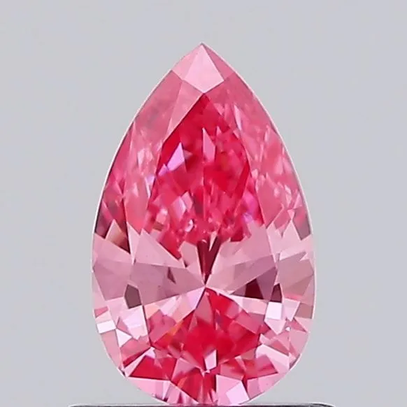 0.54ct PEAR Fancy Vivid Pink VS1 Coloured Lab diamond