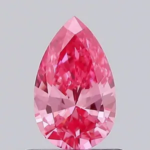 0.54ct PEAR Fancy Vivid Pink VS1 Coloured Lab diamond
