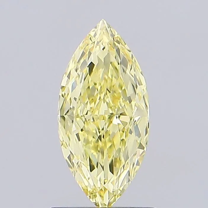 1.10ct MARQUISE Fancy Intense Yellow VVS2 Coloured Lab diamond
